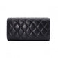 CHANEL Lambskin Matelassé Long Wallet, Leather Wallet with Gold Hardware