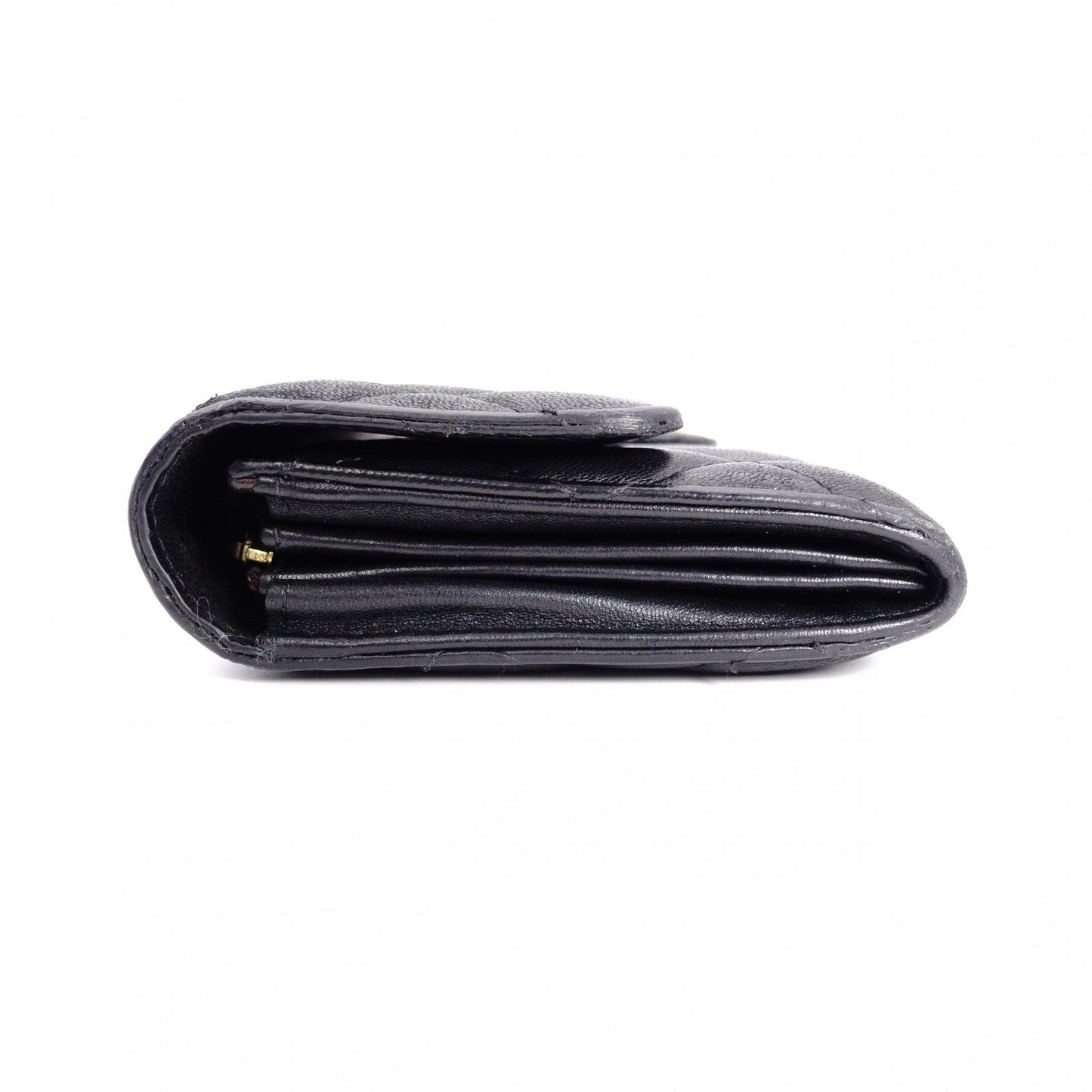 CHANEL Lambskin Matelassé Long Wallet, Leather Wallet with Gold Hardware