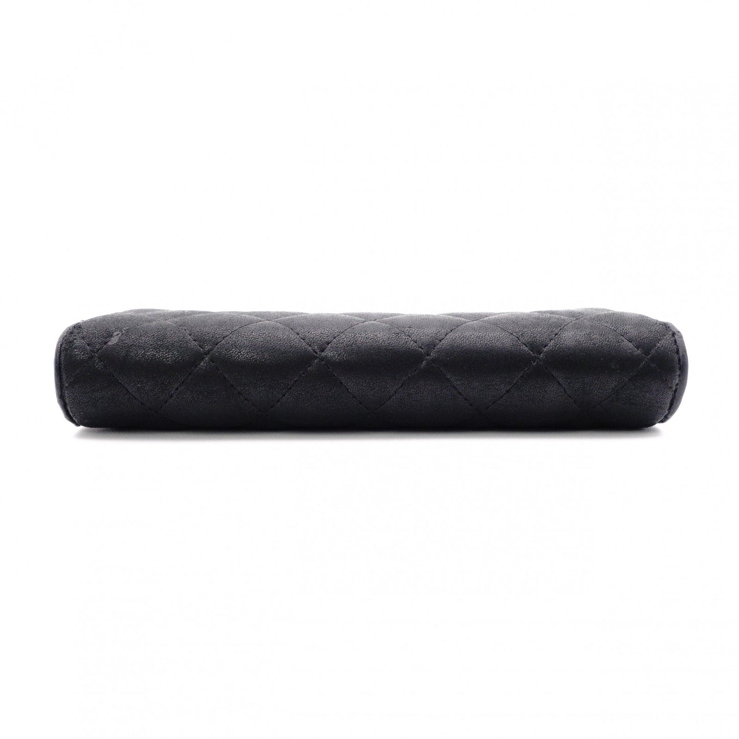 CHANEL Lambskin Matelassé Long Wallet, Leather Wallet with Gold Hardware