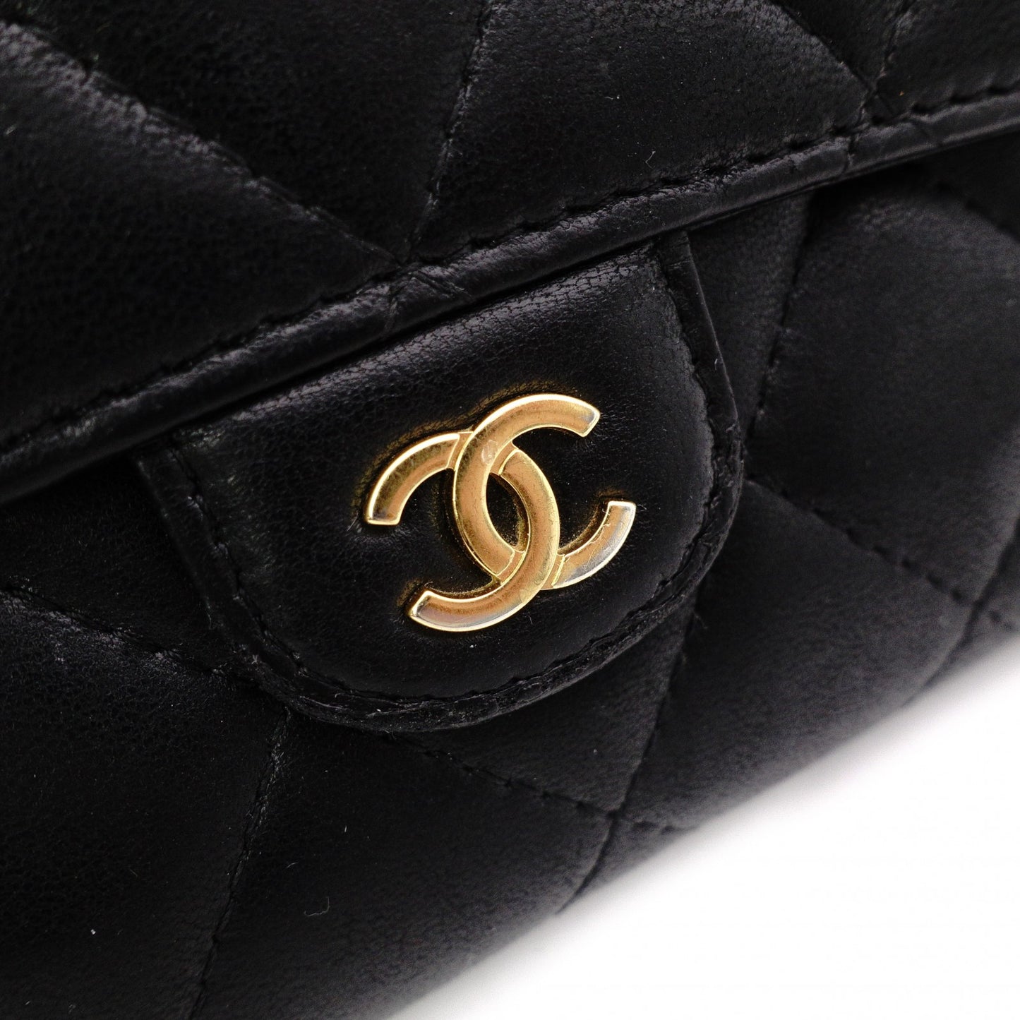CHANEL Lambskin Matelassé Long Wallet, Leather Wallet with Gold Hardware