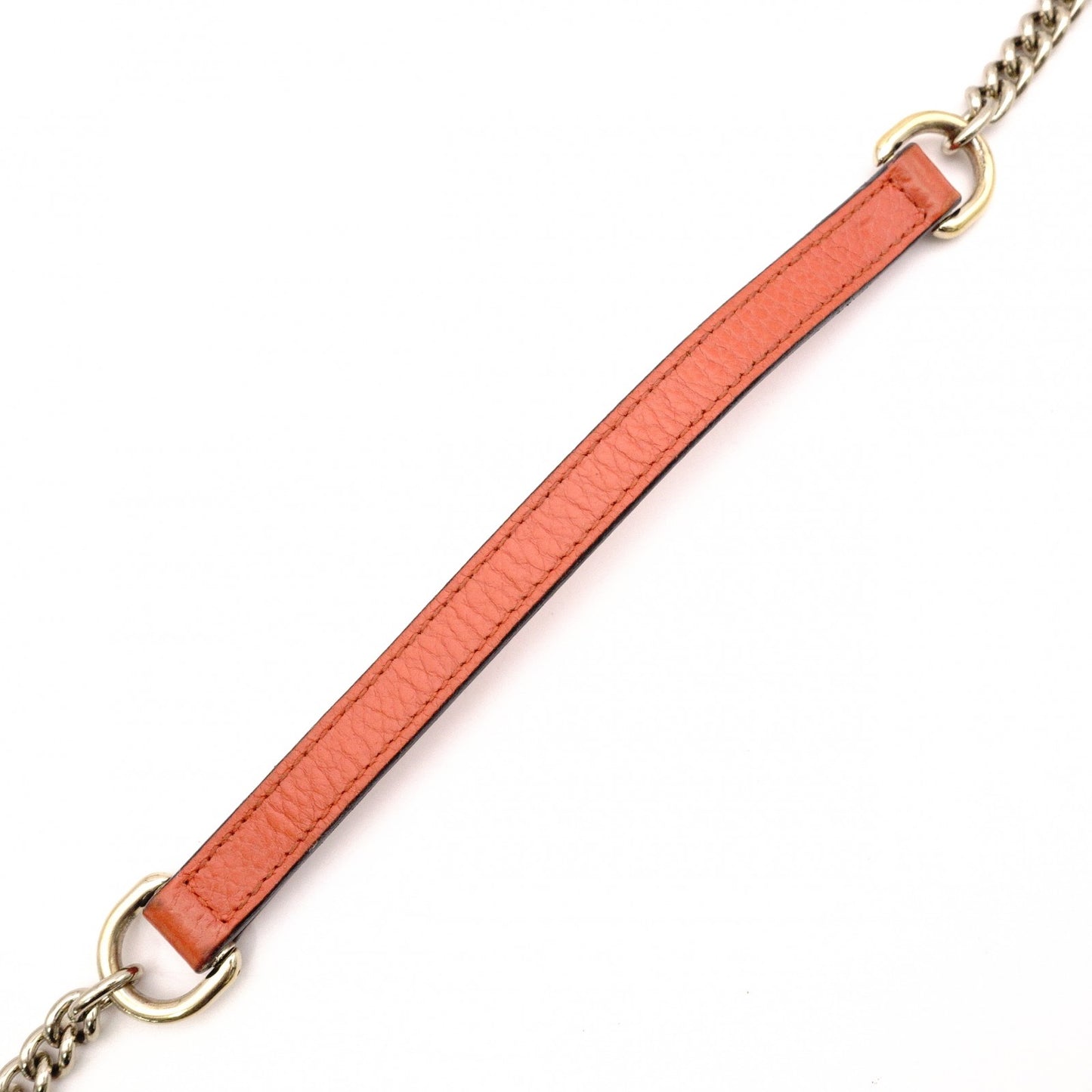 GUCCI Interlocking Shoulder Bag, Leather, Orange, Gold Hardware Women