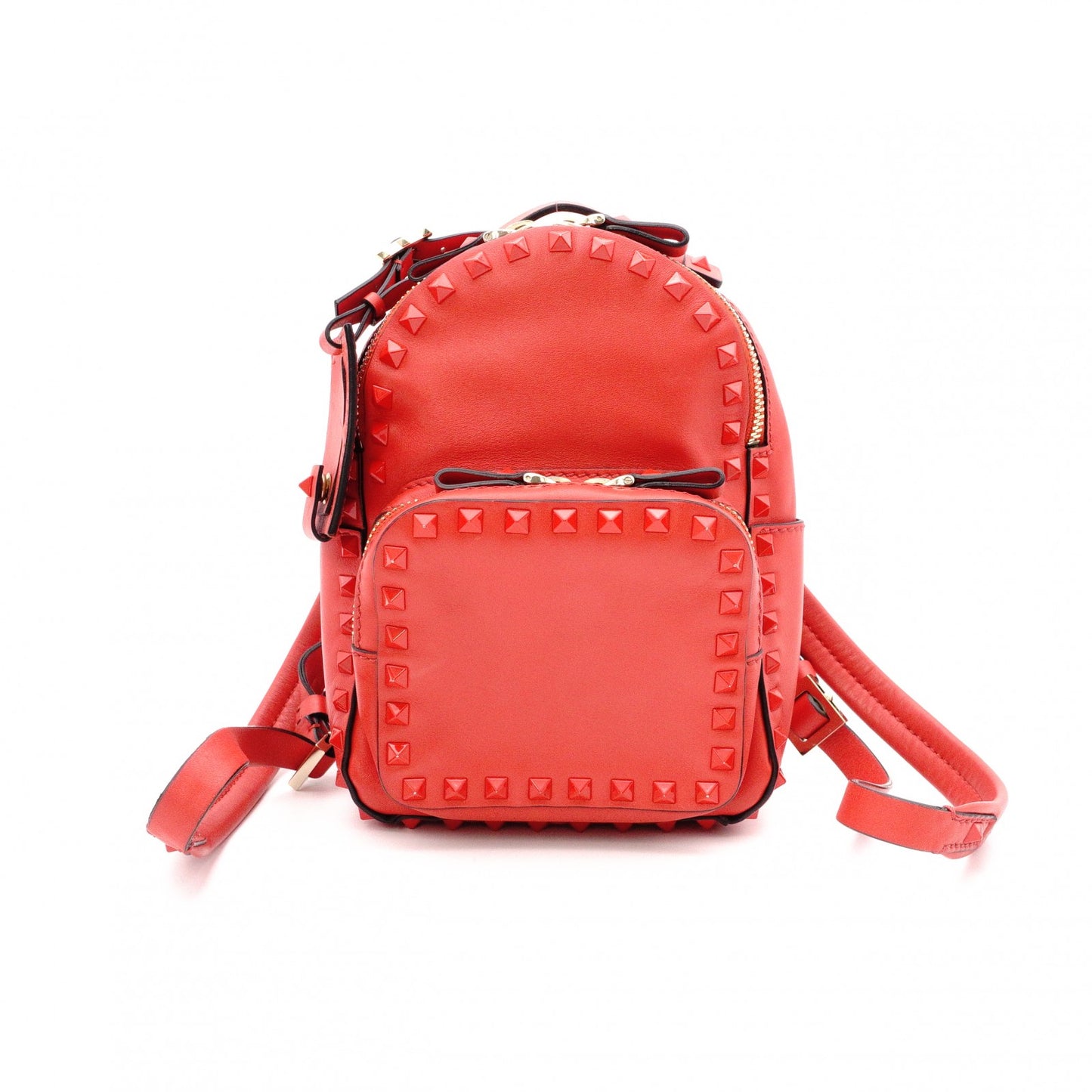 Valentino Garavani Rockstud Backpack, Leather, Red, Women's
