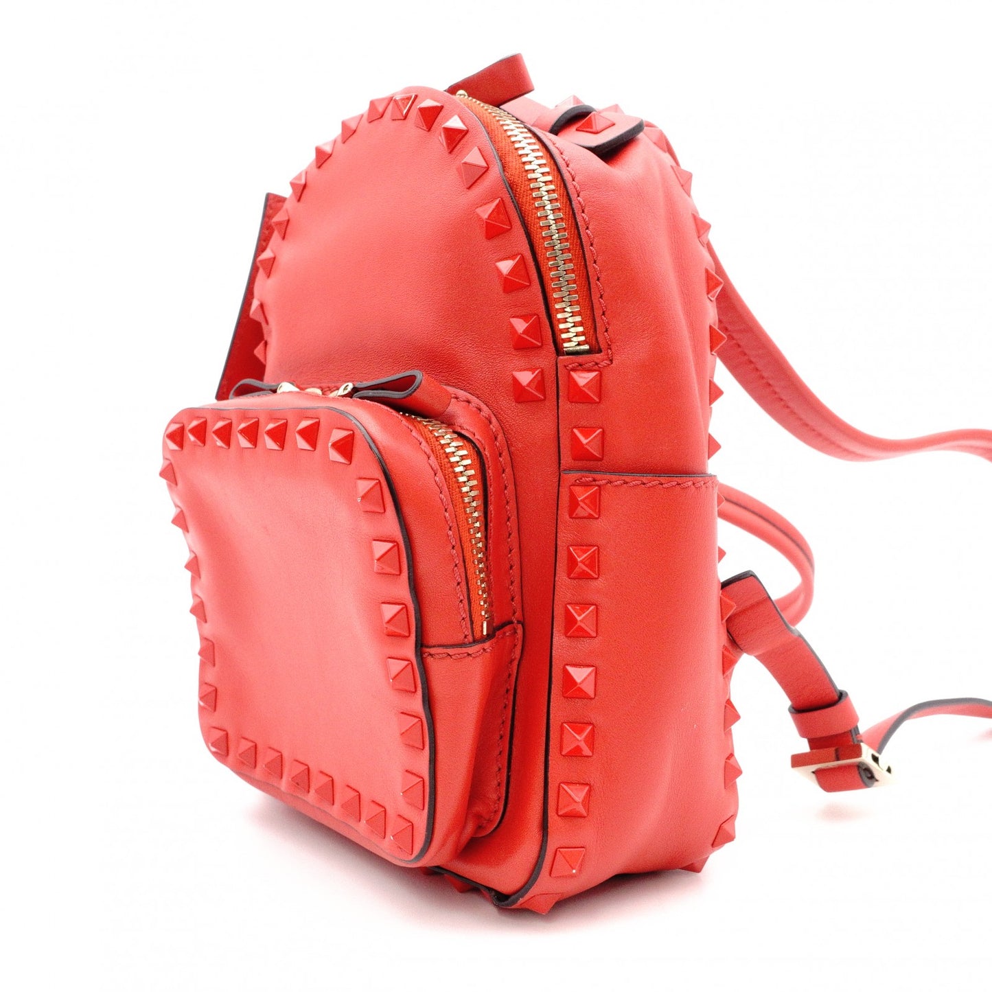 Valentino Garavani Rockstud Backpack, Leather, Red, Women's