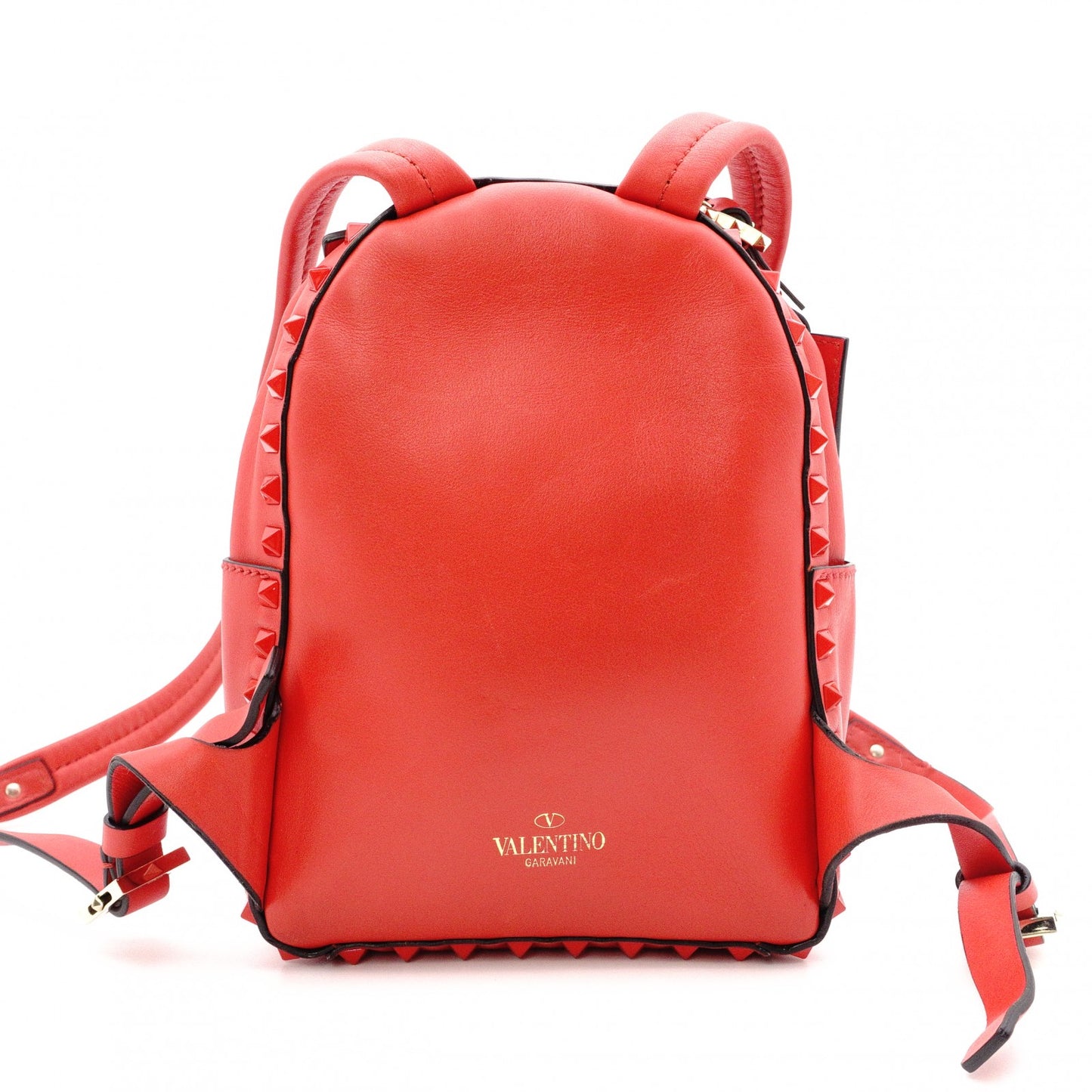 Valentino Garavani Rockstud Backpack, Leather, Red, Women's