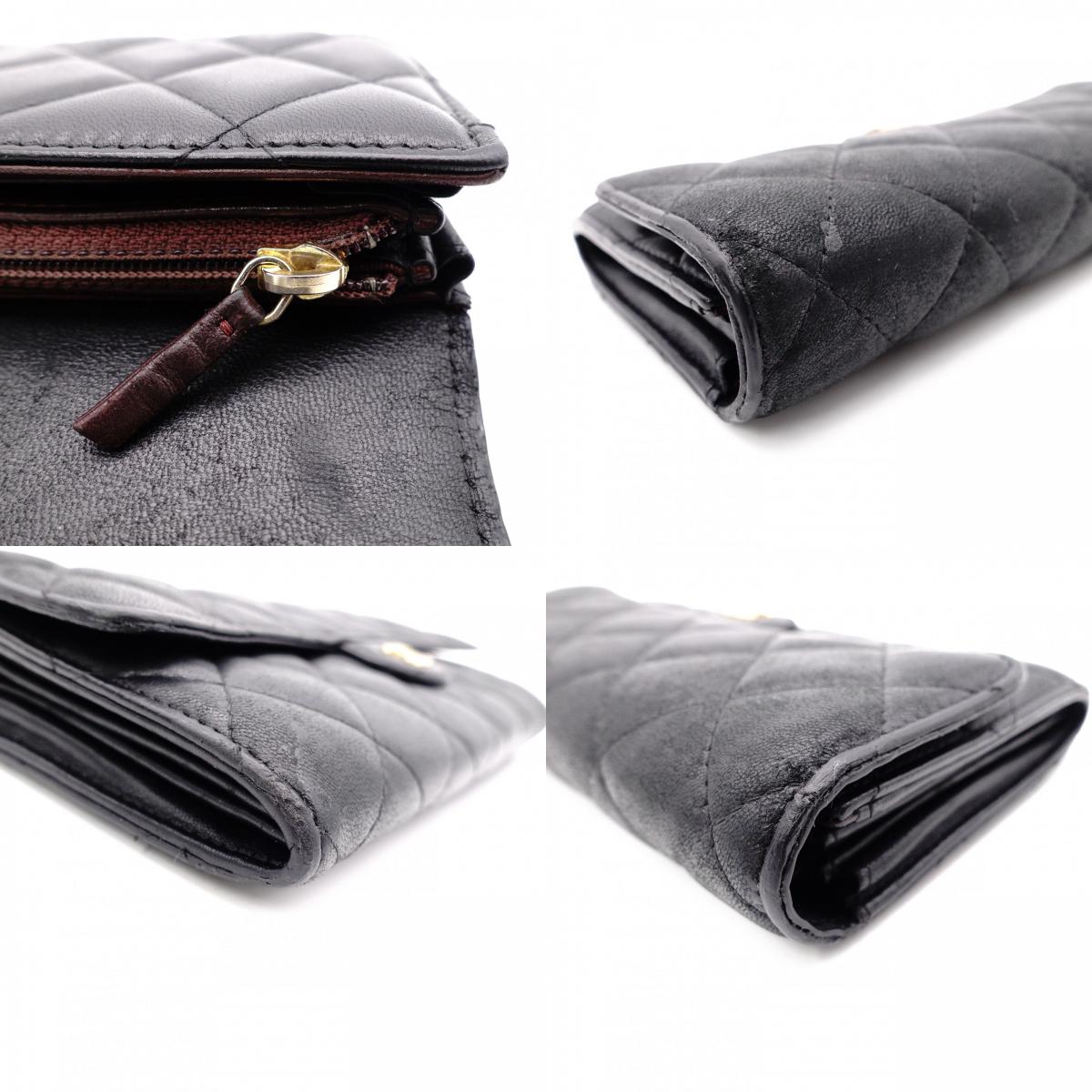 CHANEL Lambskin Matelassé Long Wallet, Leather Wallet with Gold Hardware