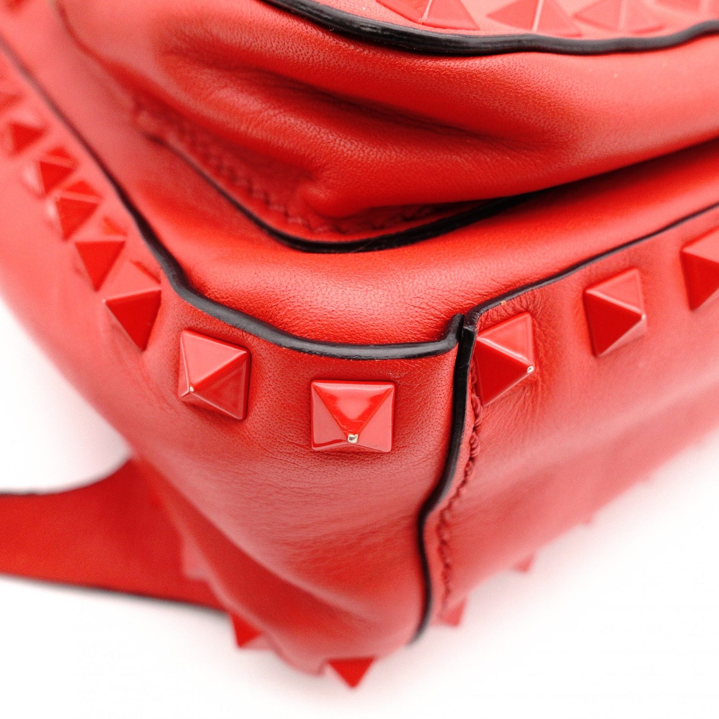Valentino Garavani Rockstud Backpack, Leather, Red, Women's