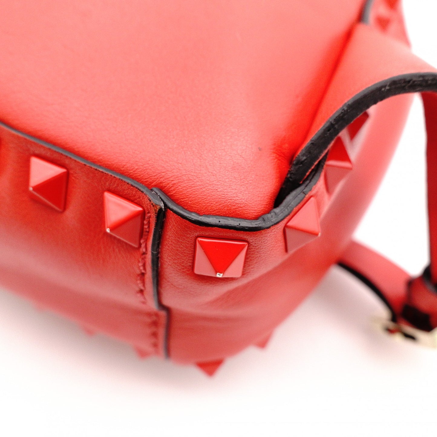 Valentino Garavani Rockstud Backpack, Leather, Red, Women's