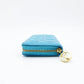 LOUIS VUITTON Embossed Zippy Wallet Turquoise Blue Leather Long Wallet Gold Hardware 7-12-451