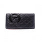 CHANEL Lambskin Cambon Line Long Wallet, Leather, Pink, CC Logo