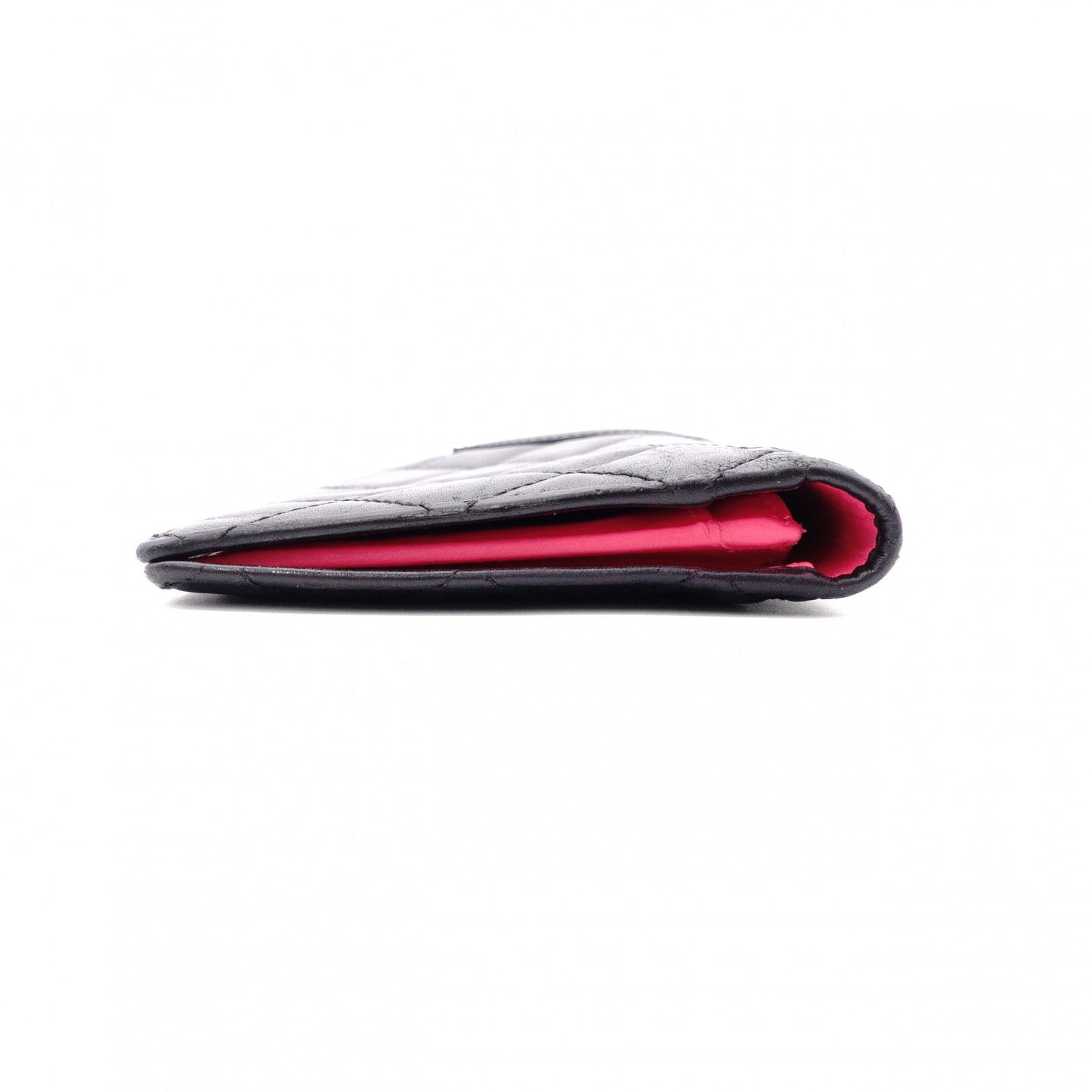 CHANEL Lambskin Cambon Line Long Wallet, Leather, Pink, CC Logo