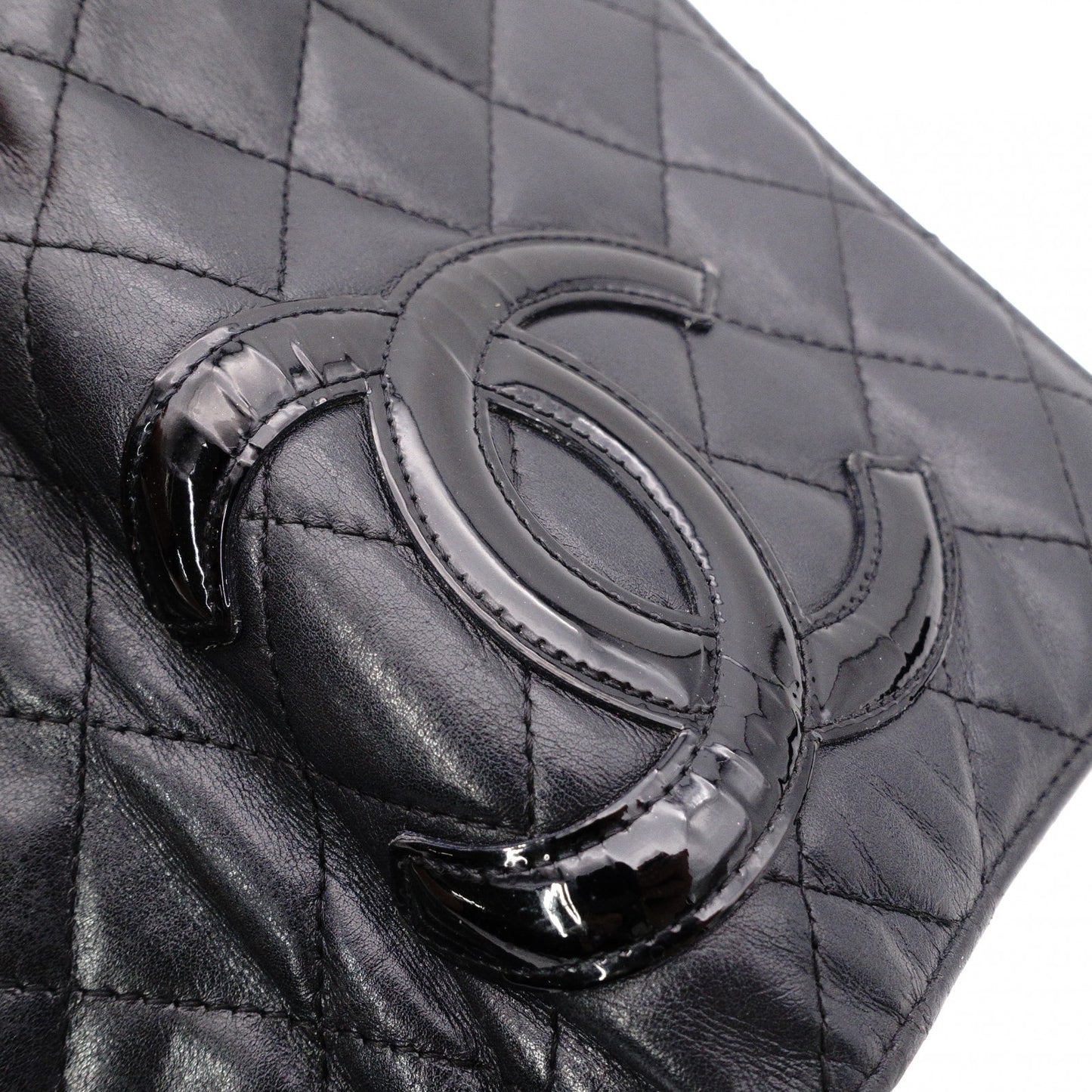 CHANEL Lambskin Cambon Line Long Wallet, Leather, Pink, CC Logo