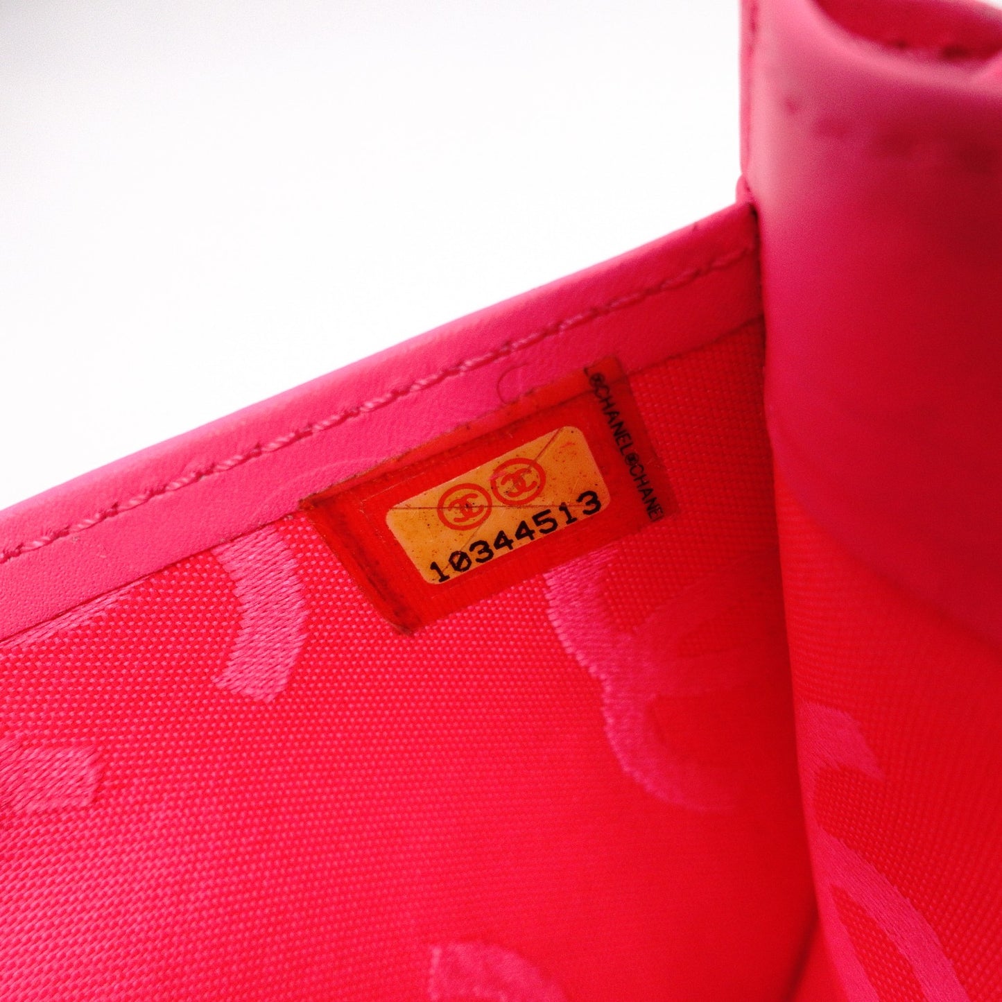 CHANEL Lambskin Cambon Line Long Wallet, Leather, Pink, CC Logo