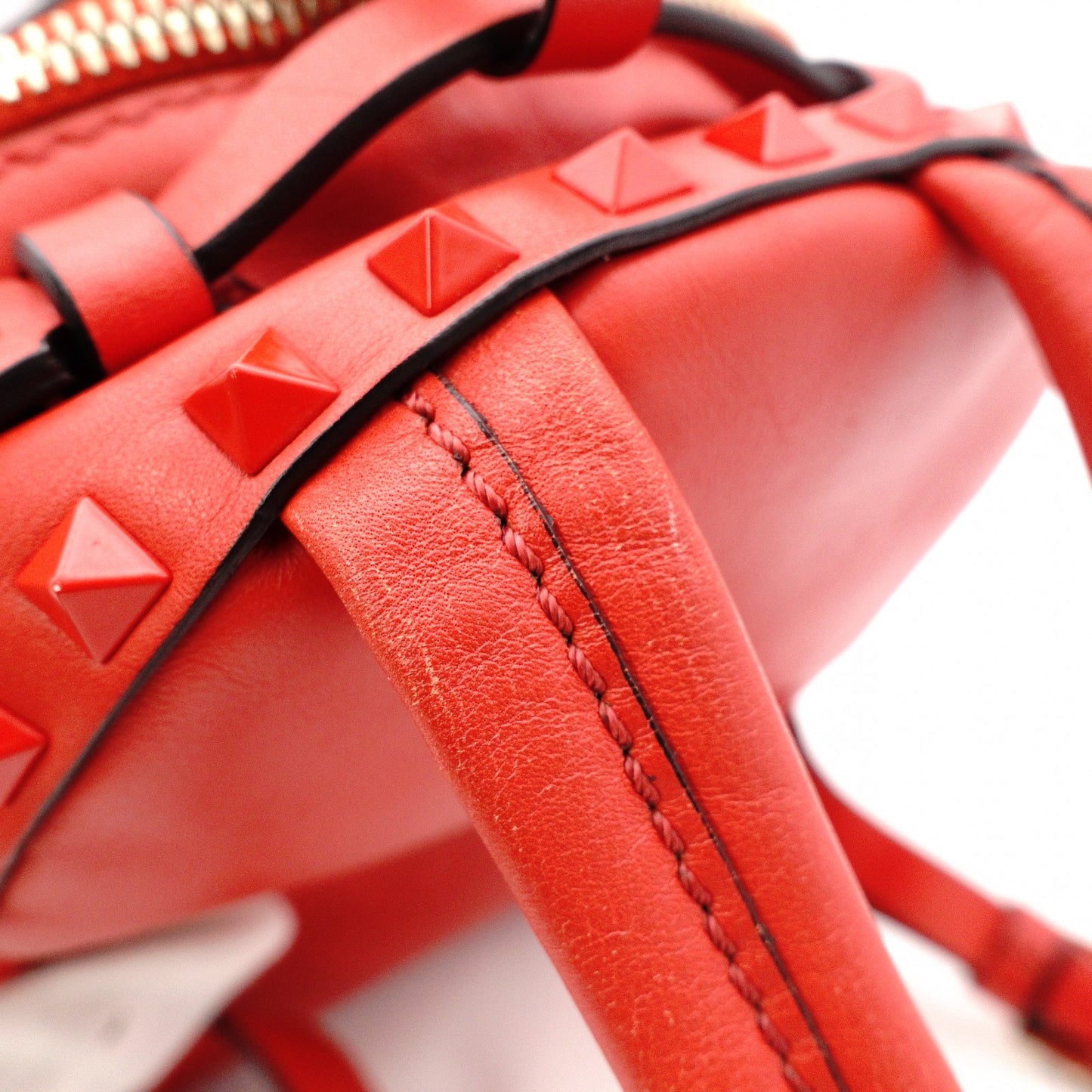 Valentino Garavani Rockstud Backpack, Leather, Red, Women's