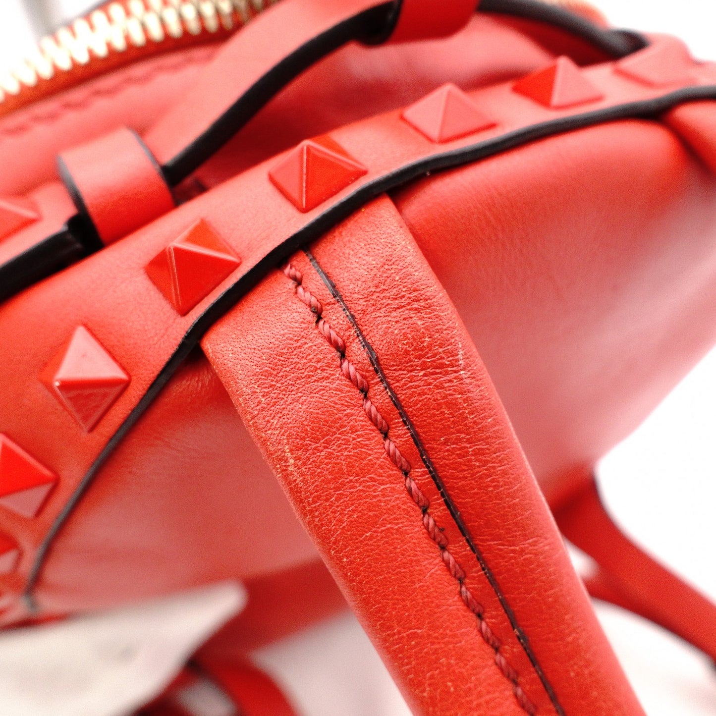 Valentino Garavani Rockstud Backpack, Leather, Red, Women's
