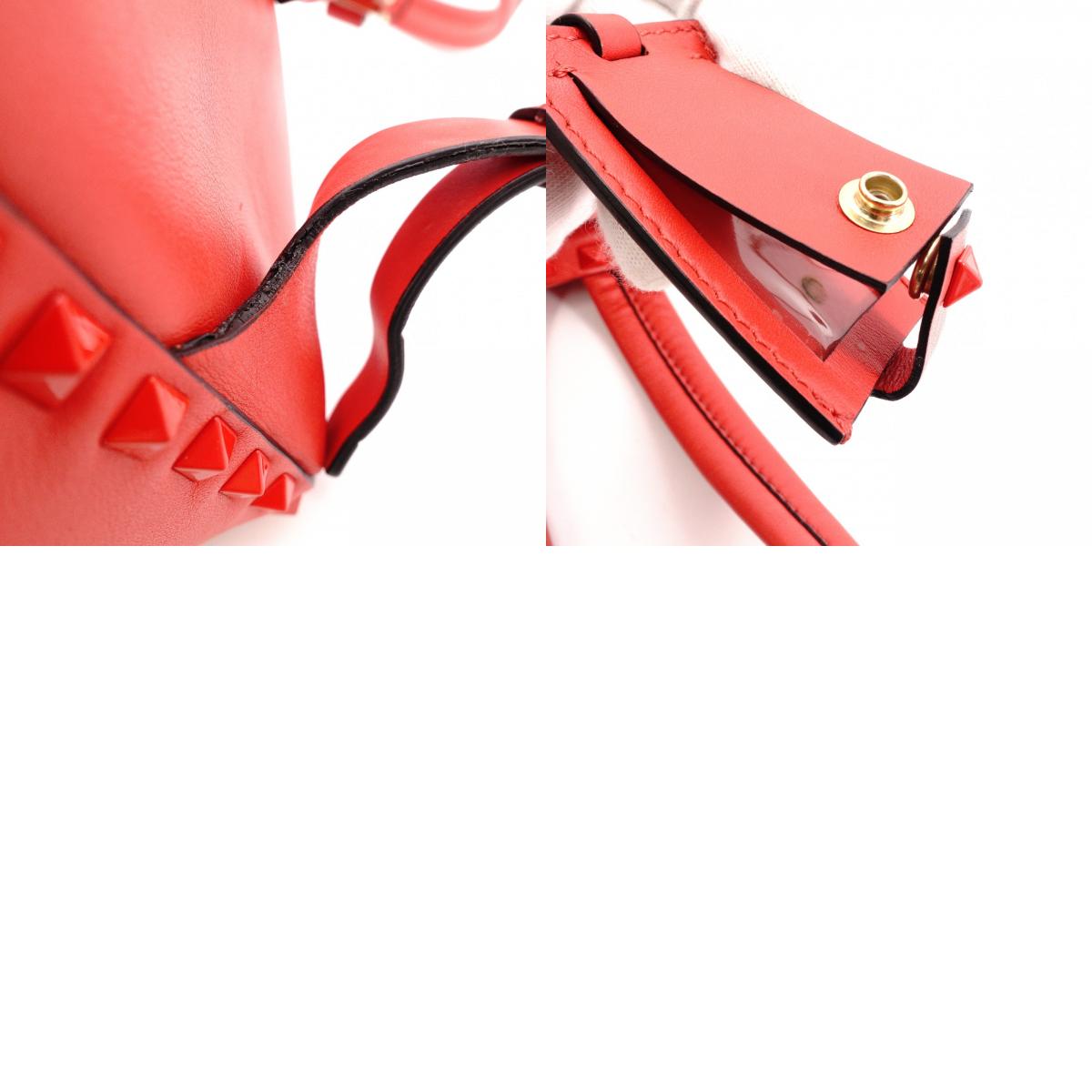 Valentino Garavani Rockstud Backpack, Leather, Red, Women's