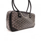 GOYARD Saint Martin Shoulder Bag, PVC and Leather, Black, Brown, and Yellow