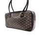 GOYARD Saint Martin Shoulder Bag, PVC and Leather, Black, Brown, and Yellow