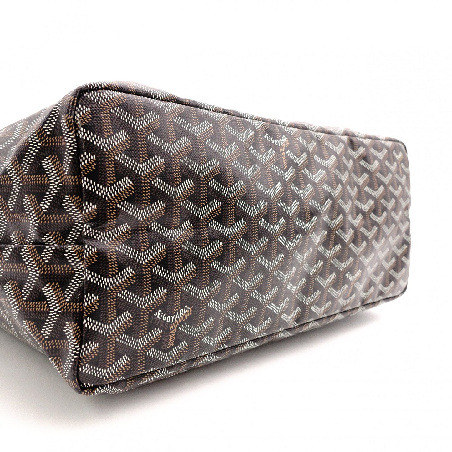 Unused, Tagged GOYARD Saint-Louis PM Tote Bag / PVC / Leather / Black / Includes Pouch / Work Bag / Business Bag