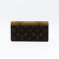 LOUIS VUITTON Monogram Giant Reverse Portefeuille Sara M80726 Brown PVC Leather 7-12-567