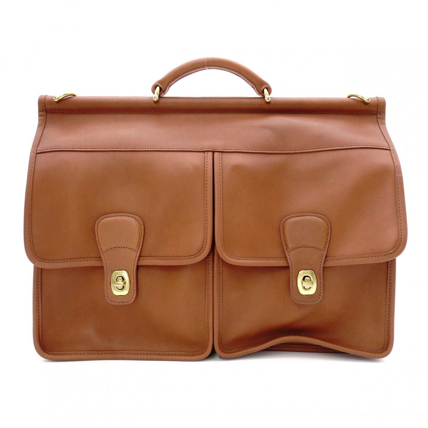 COACH Old Coach Business Bag, Leather, Brown, Men's