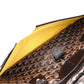 GOYARD Saint Martin Shoulder Bag, PVC and Leather, Black, Brown, and Yellow