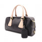 PRADA Saffiano Leather Shoulder Bag, Black and Pink, 2-Way
