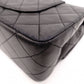 CHANEL Classic W-Flap Matelassé Shoulder Bag, Leather, Black, Gold Hardware