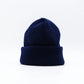 GUCCI Navy Knit Beanie M Size 22.8" Wool Logo Hat with Box 7-2-205