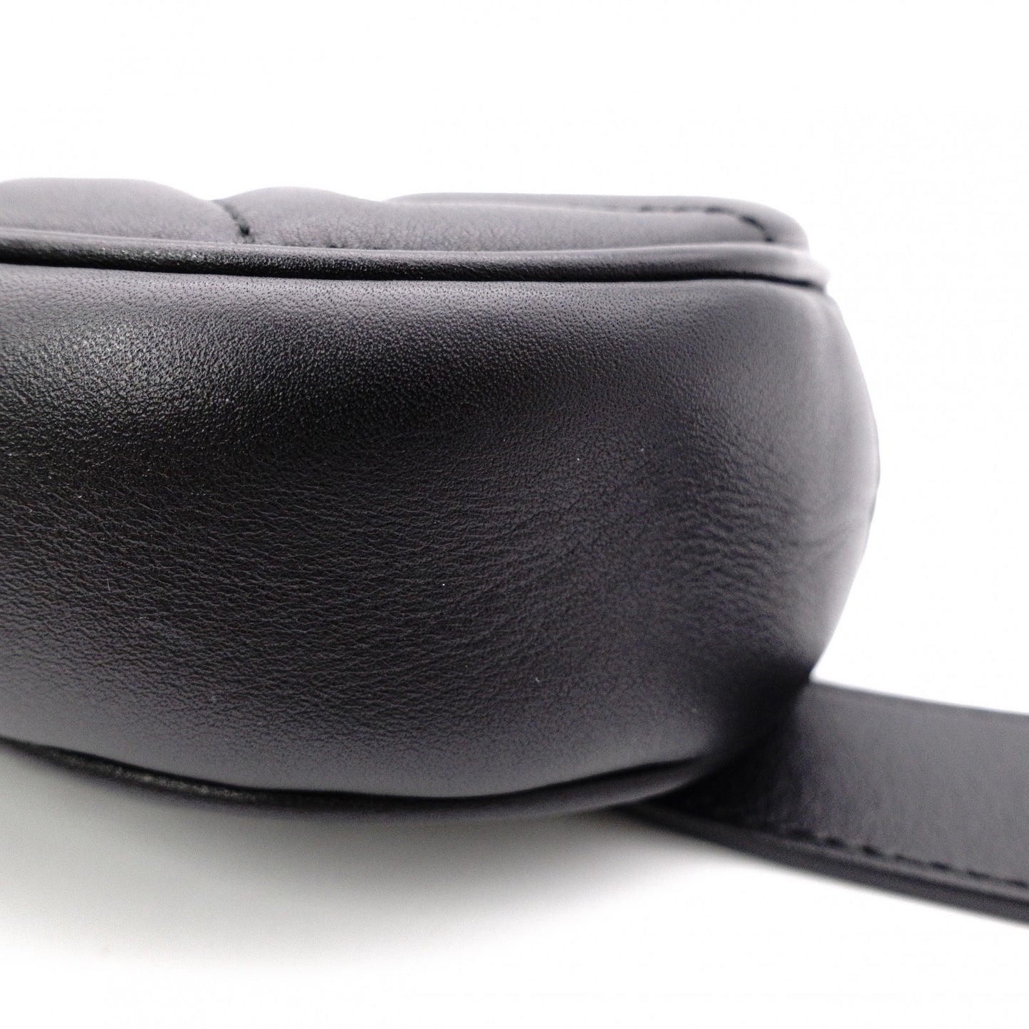 GUCCI GG Marmont Quilted Belt Bag, Leather, Black, Size 95