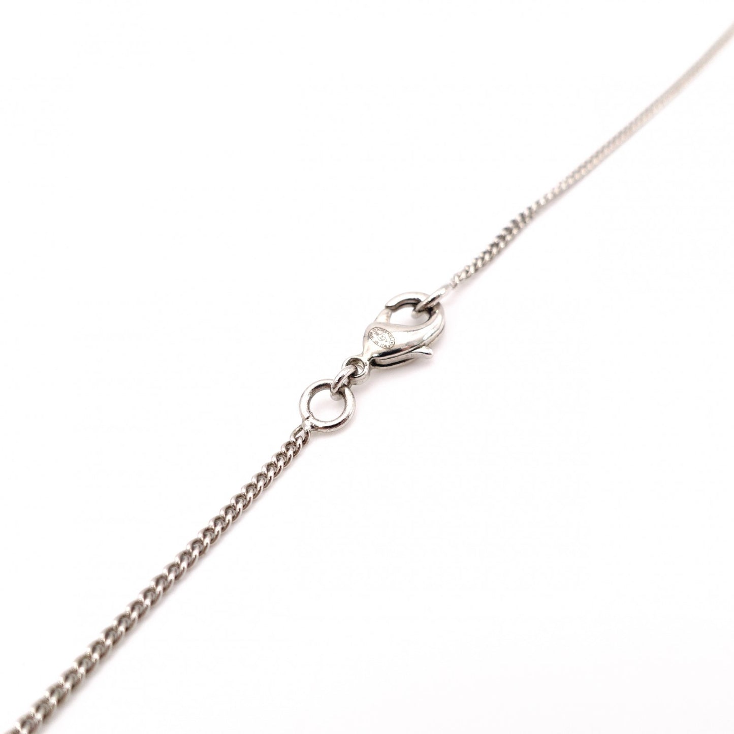 CHANEL Necklace, Metal, Rhinestone, Silver, CC Necklace