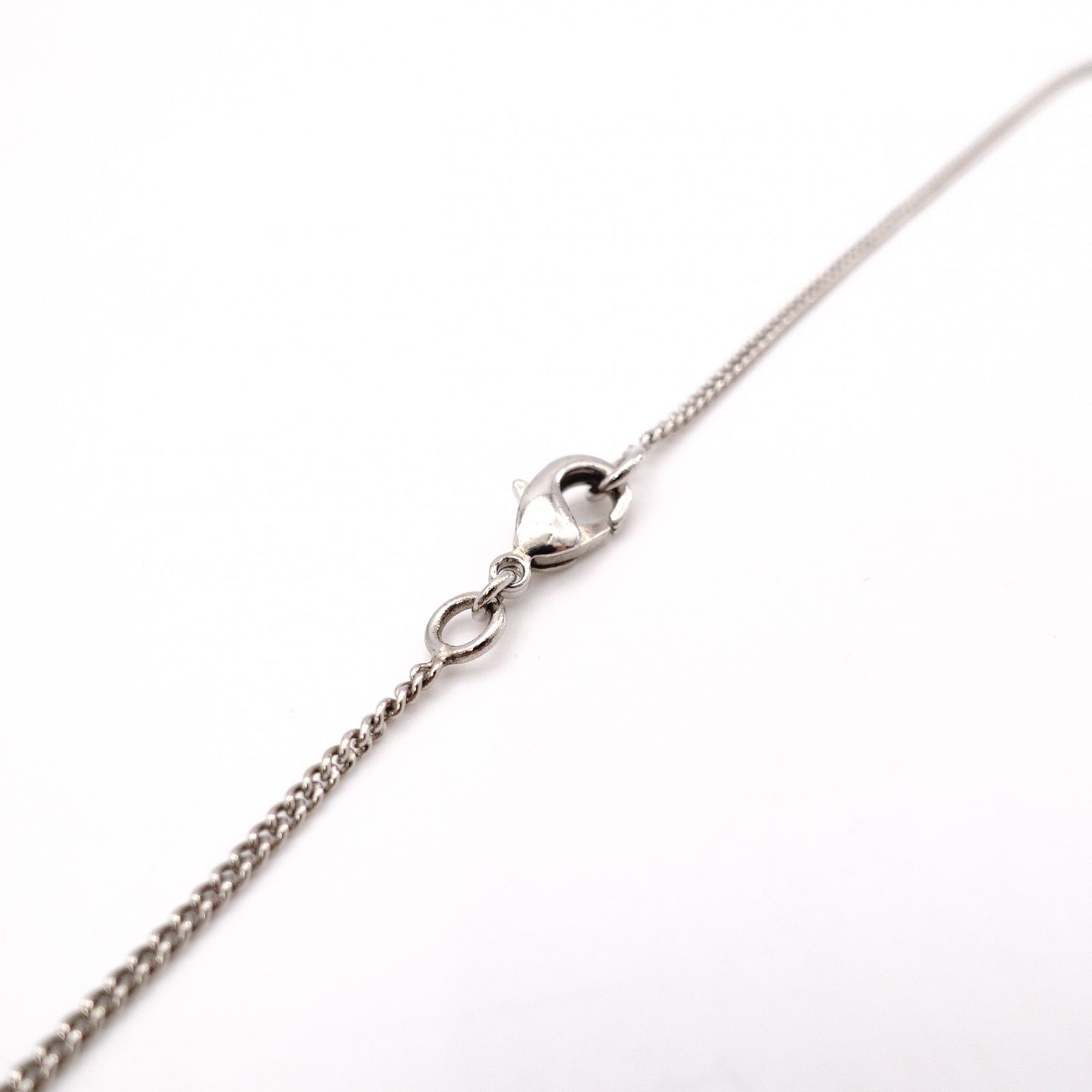 CHANEL Necklace, Metal, Rhinestone, Silver, CC Necklace