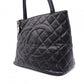 CHANEL Medallion Tote, Caviar Leather, Matelassé Tote Bag, Silver Hardware, Black