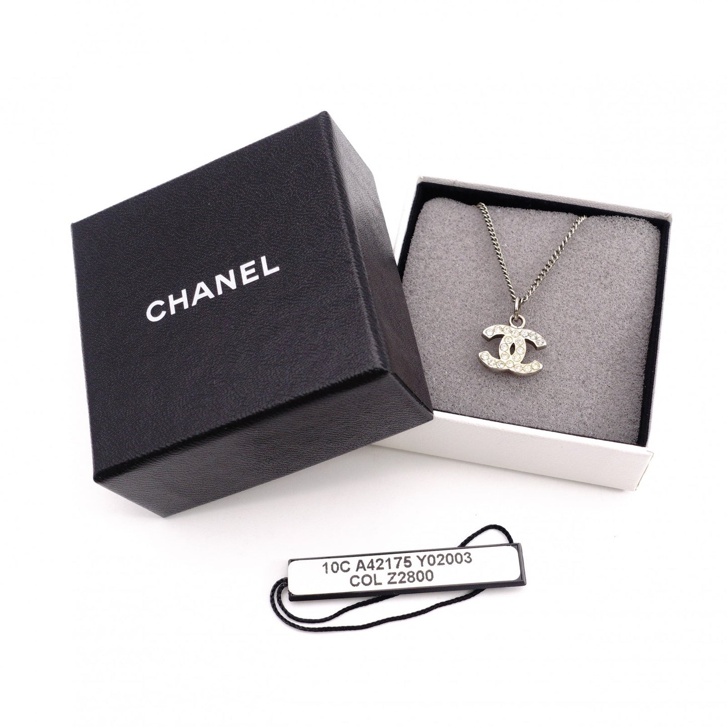 CHANEL シャネル ネックレス メタル/ラインストーン シルバー【中古】 レディース