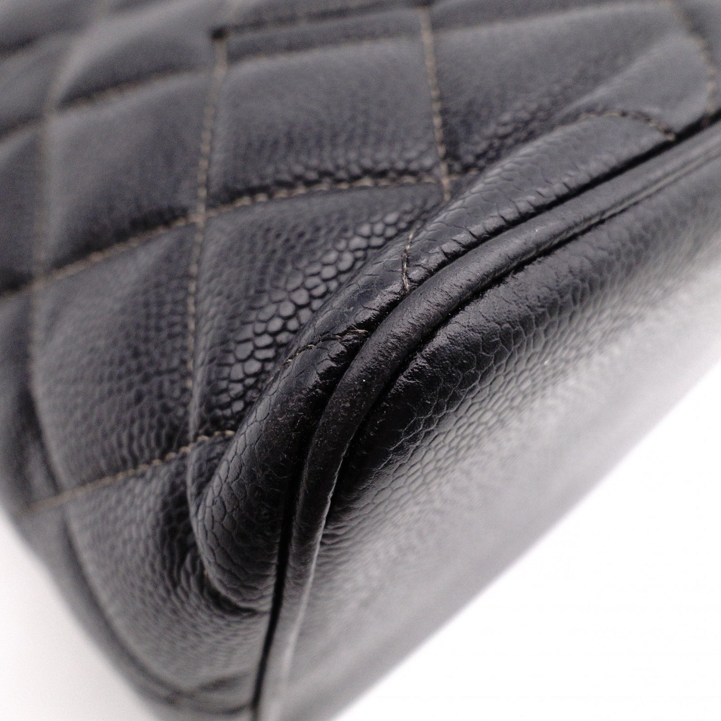 CHANEL Medallion Tote, Caviar Leather, Matelassé Tote Bag, Silver Hardware, Black