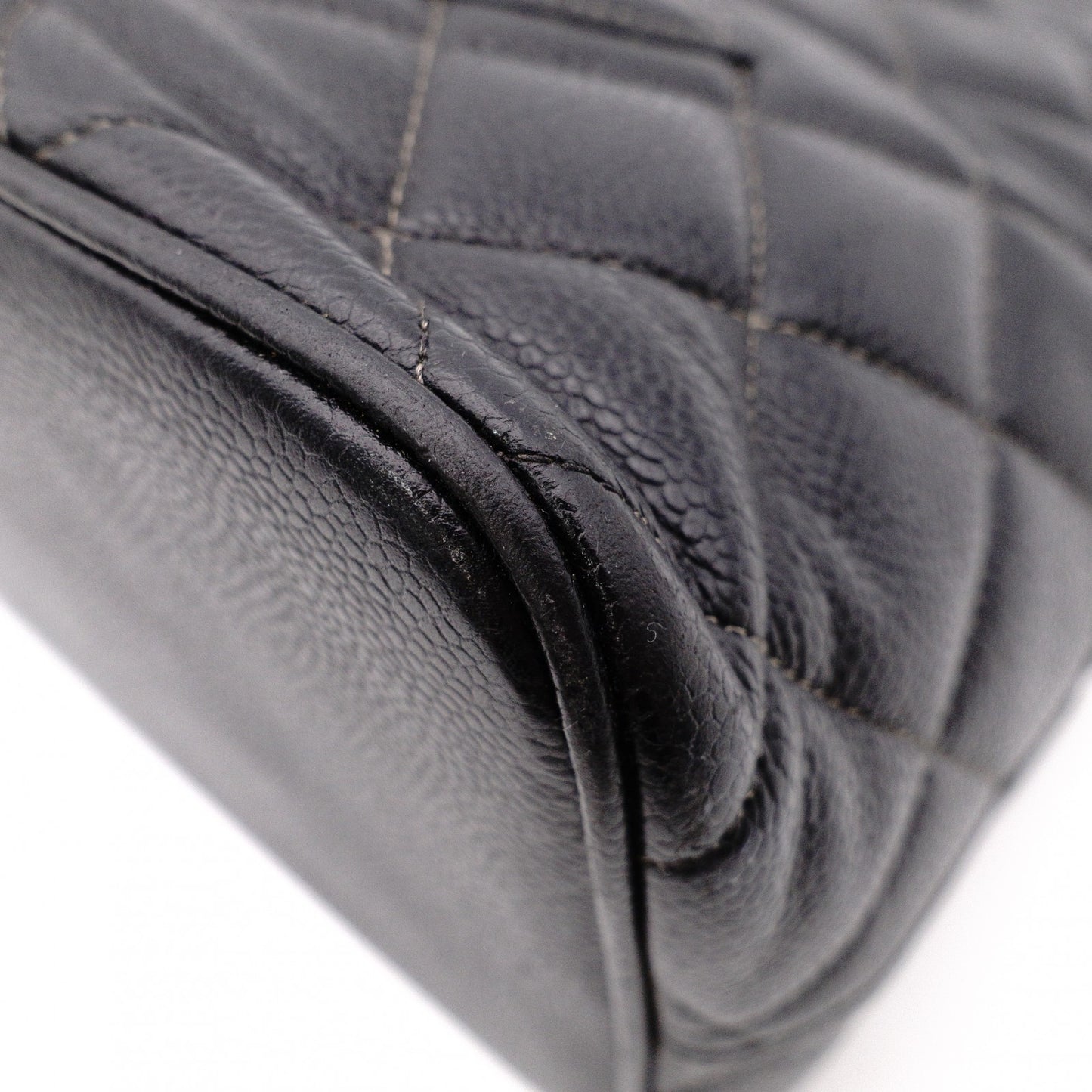 CHANEL Medallion Tote, Caviar Leather, Matelassé Tote Bag, Silver Hardware, Black