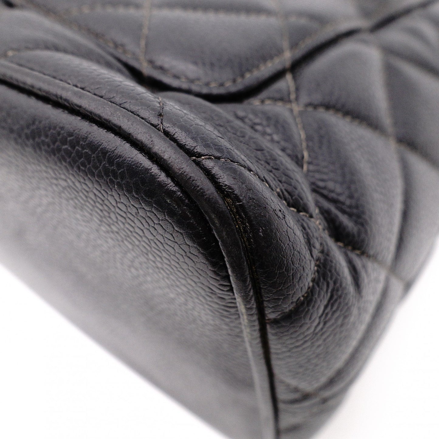 CHANEL Medallion Tote, Caviar Leather, Matelassé Tote Bag, Silver Hardware, Black