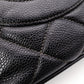 CHANEL Medallion Tote, Caviar Leather, Matelassé Tote Bag, Silver Hardware, Black