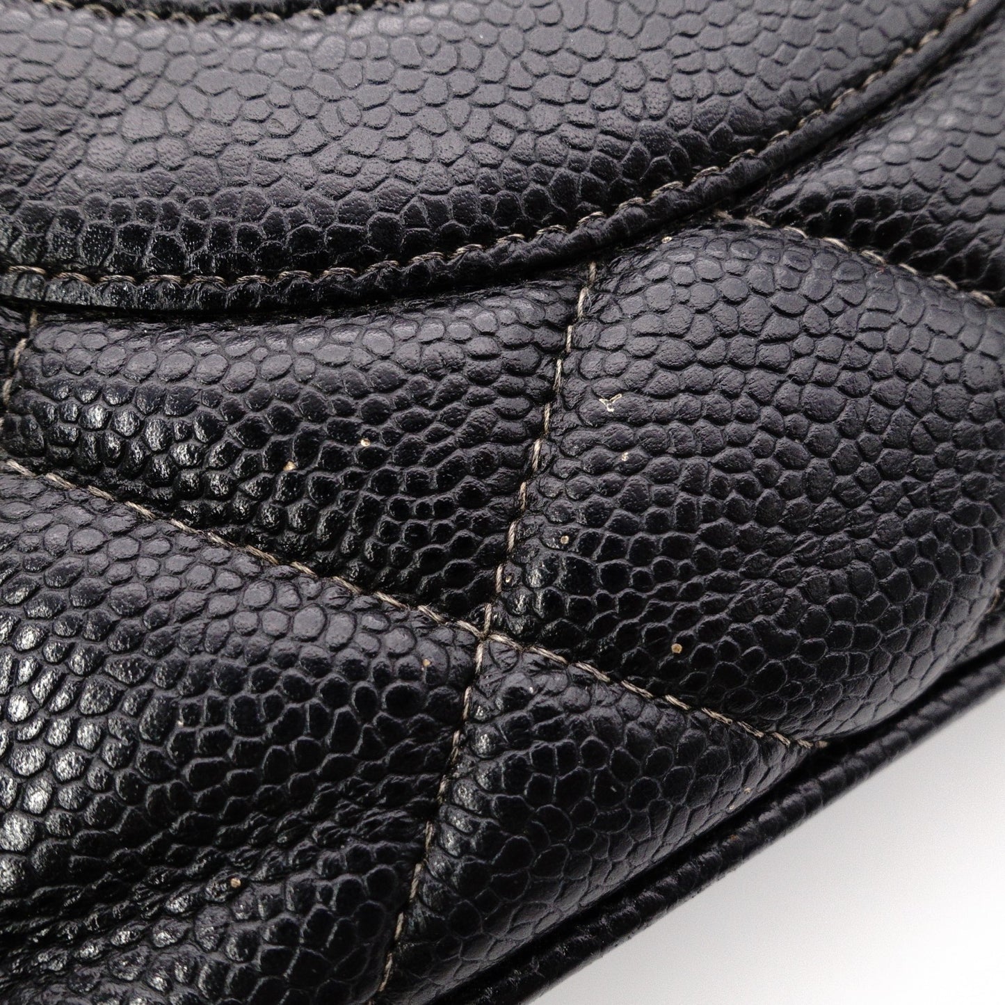 CHANEL Medallion Tote, Caviar Leather, Matelassé Tote Bag, Silver Hardware, Black