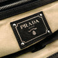 PRADA Handbag, Leather and Nylon, Gathered, Green-Toned Camouflage