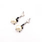 CHANEL Earrings, Metal, Faux Pearls, Beige, Black, Coco Chanel