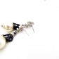 CHANEL Earrings, Metal, Faux Pearls, Beige, Black, Coco Chanel