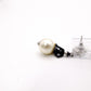 CHANEL Earrings, Metal, Faux Pearls, Beige, Black, Coco Chanel