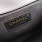 CHANEL Caviar Skin Boy Chanel 25 Chain Shoulder Bag, Leather, Black, Gold Hardware