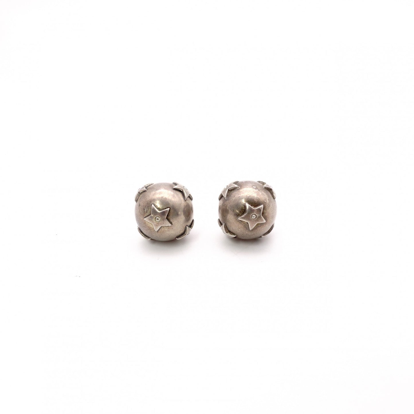 Dior Tribal Earrings, Metal, Silver, Star