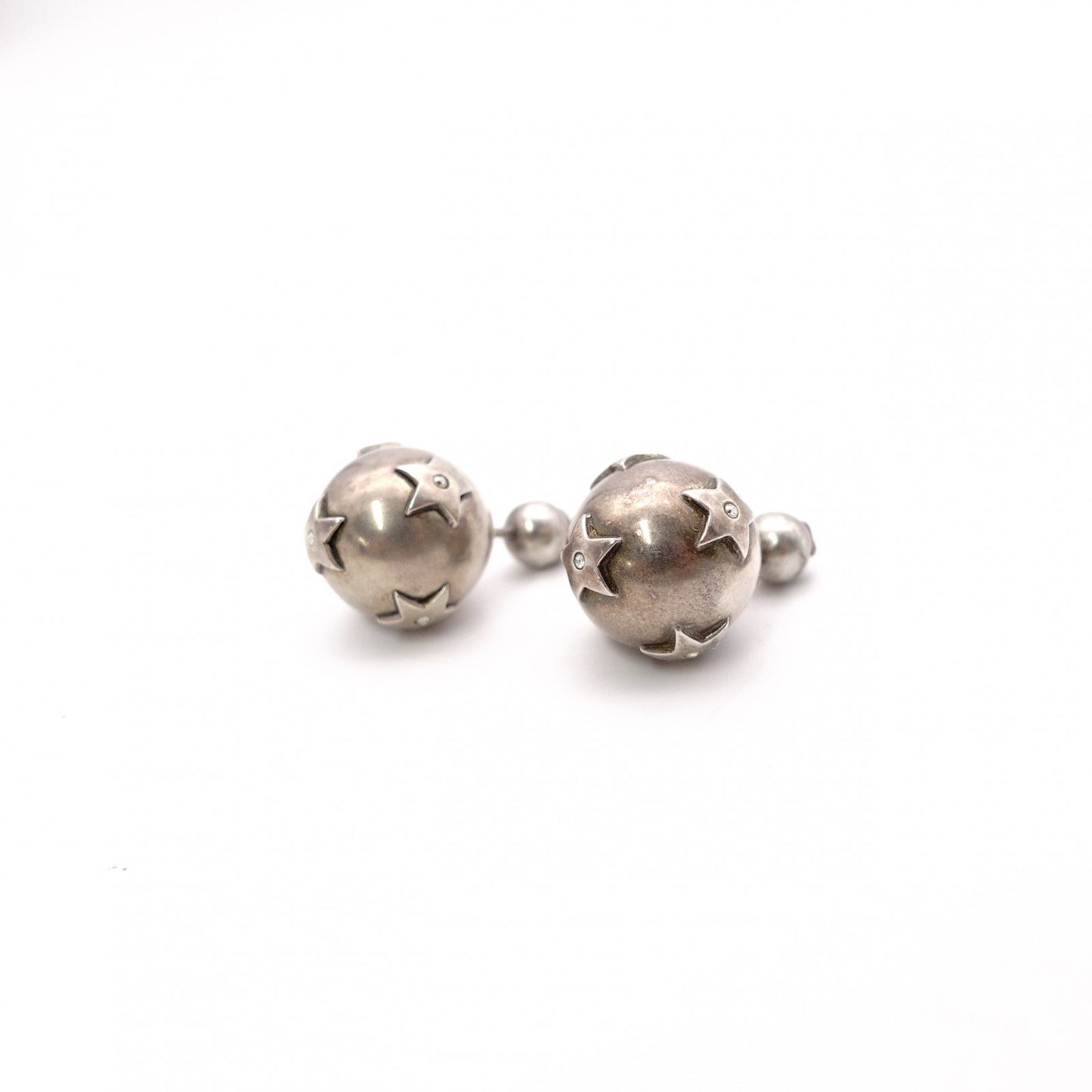 Dior Tribal Earrings, Metal, Silver, Star