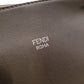 FENDI Zucca By the Way Handbag, Leather, Brown x Black, with Charm