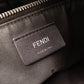 FENDI Zucca By the Way Handbag, Leather, Brown x Black, with Charm