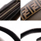 FENDI Zucca By the Way Handbag, Leather, Brown x Black, with Charm