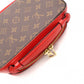 LOUIS VUITTON Santonju Shoulder Bag, Monogram Canvas, PVC, Leather, Brown and Red, Tassel
