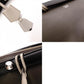 FENDI Zucca By the Way Handbag, Leather, Brown x Black, with Charm